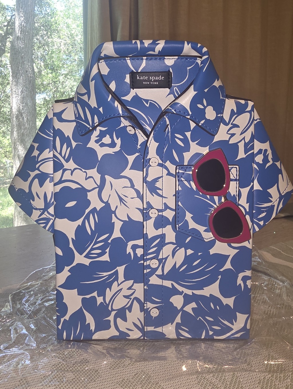 Nwot Rare Kate Spade 3d Leather Hawaiian Shirt Crossbody Bag!